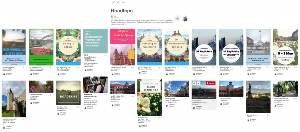Roadtrip Pinnwand auf Pinterest