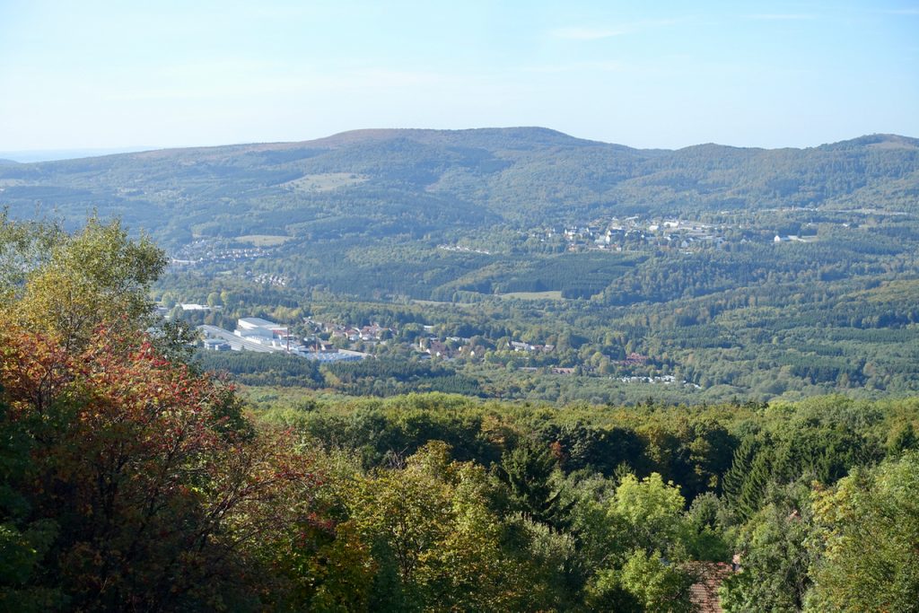 Blick vom Kloster Kreuzberg in die Rhoen