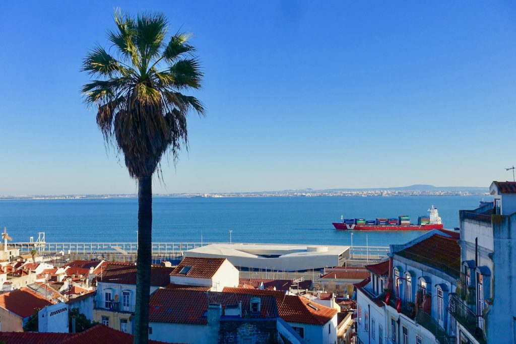 Blick auf den Hafen von Lissabon