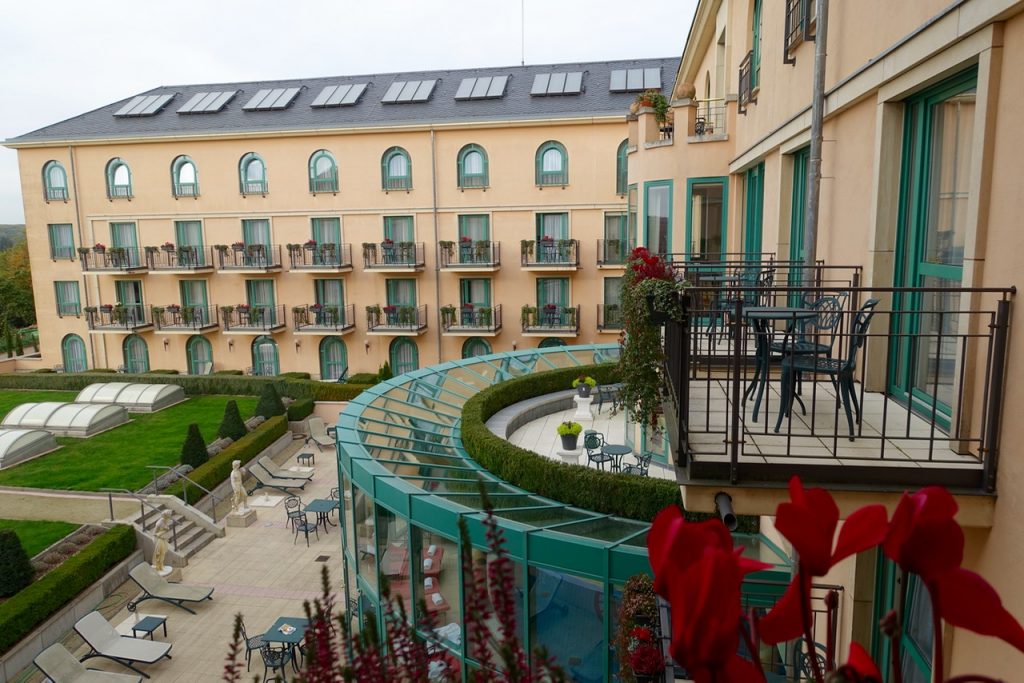 Blick aus dem Hotelfenster - Victor's Residenz Hotel Schloss Berg