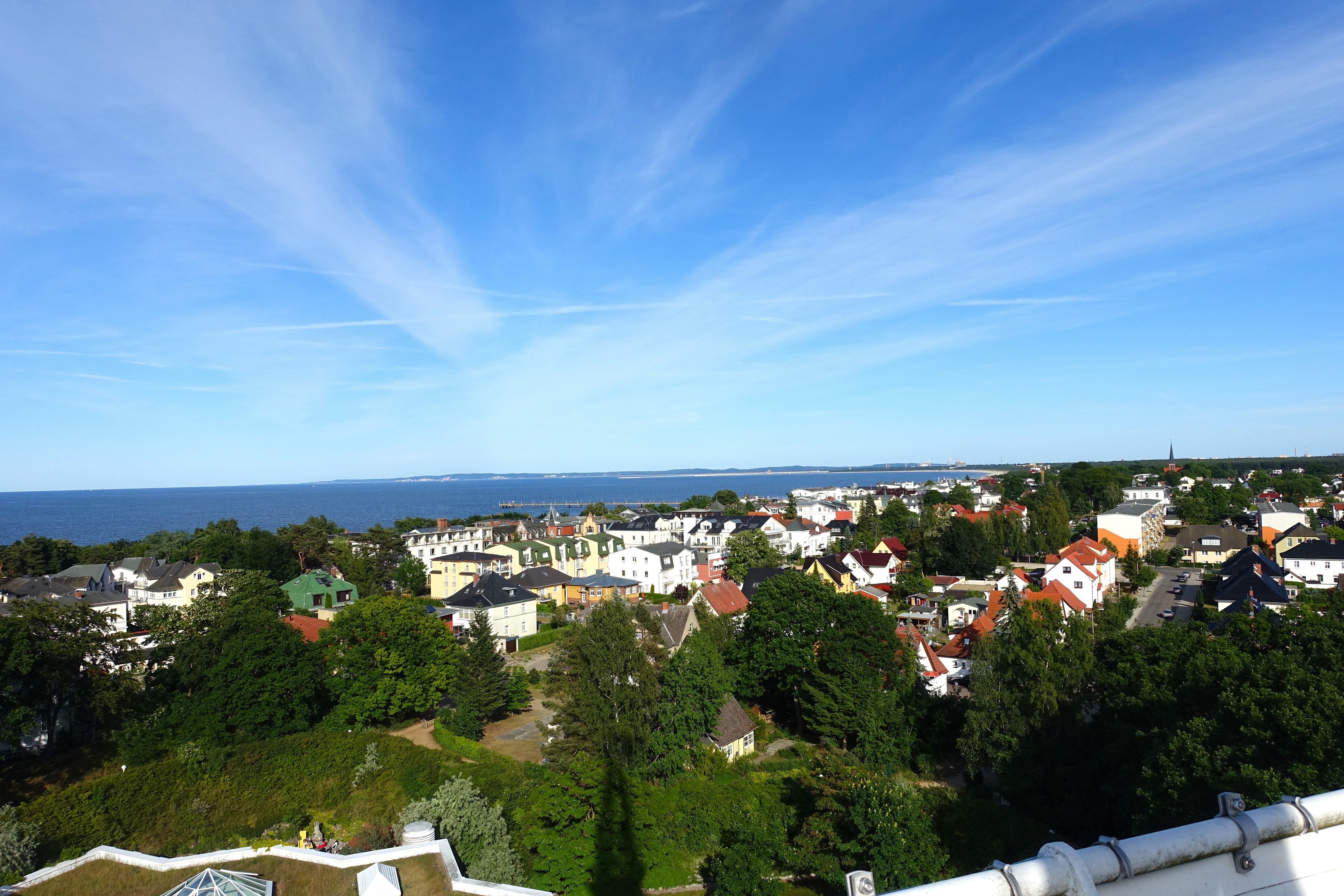 Auf dem Aussichtsturm an der Therme Ahlbeck