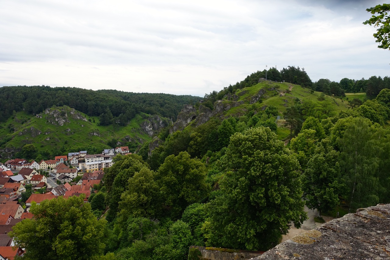 Pottenstein von oben – nicht vom Gleitschirm aber vom Burghof aufgenommen