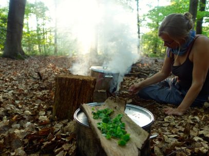 Naturretreat heißt auch - Kochen auf dem Lagerfeuer