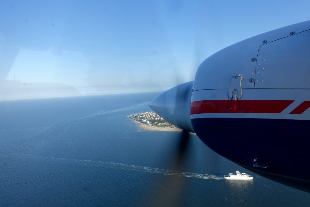 Mit dem Flieger von Norderney nach Juist