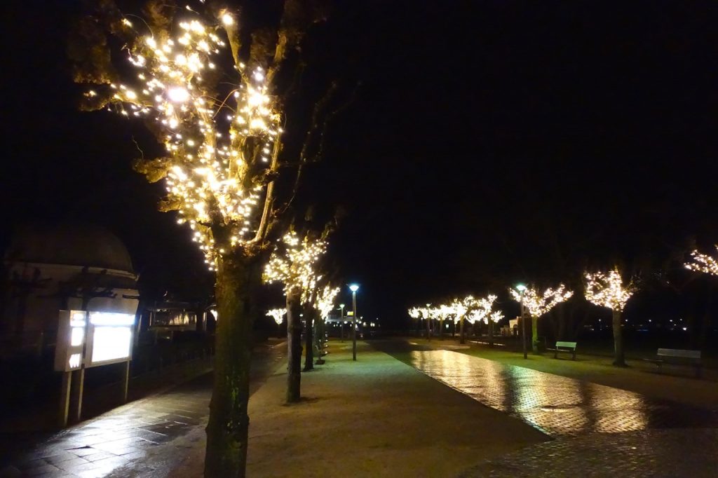 Travemünde Promenade bei Nacht