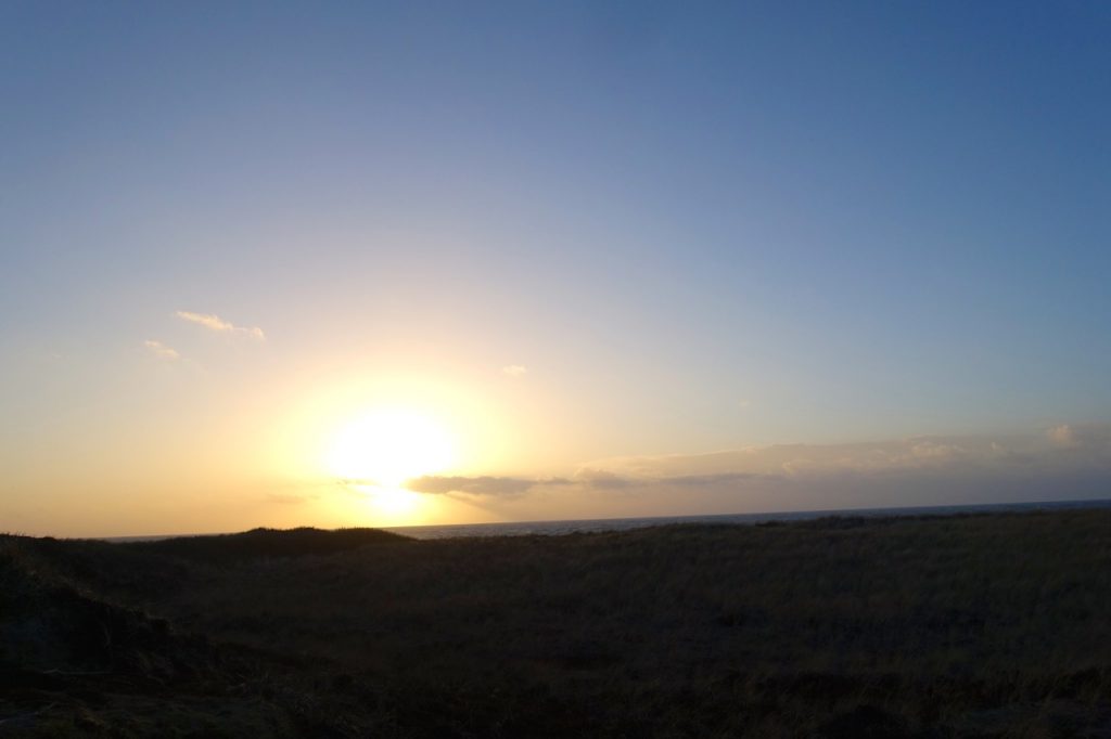 Sonnenuntergang am roten Kliff