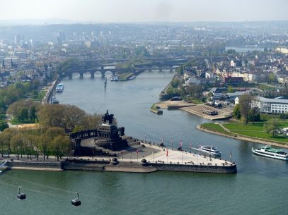 Ein Tag in Koblenz Aussicht aus der Seilbahn