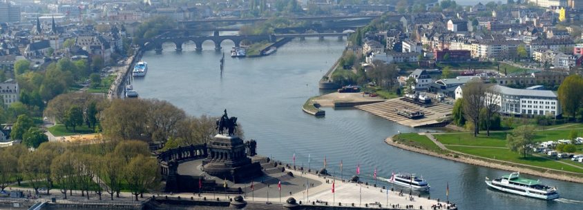 Ein Tag in Koblenz Aussicht aus der Seilbahn