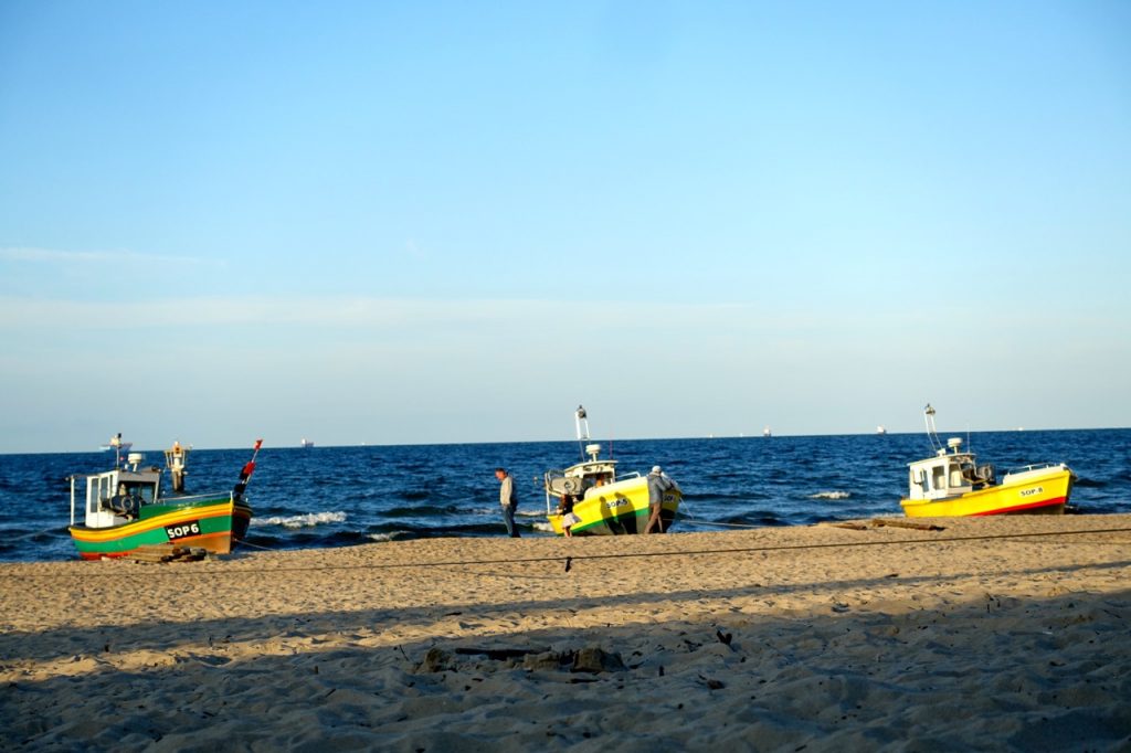 Am Strand von Sopot Danzig