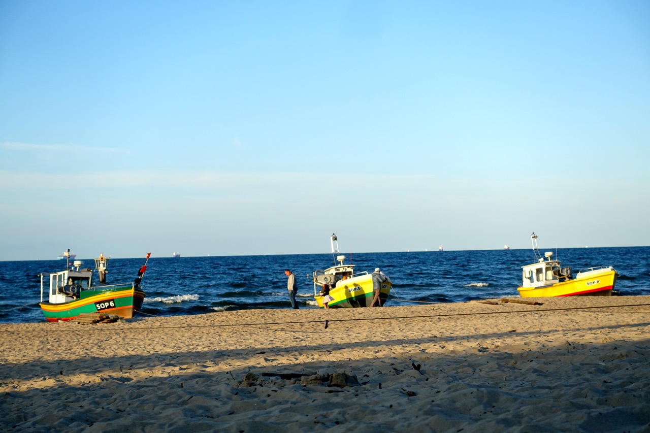 Am Strand von Sopot Danzig