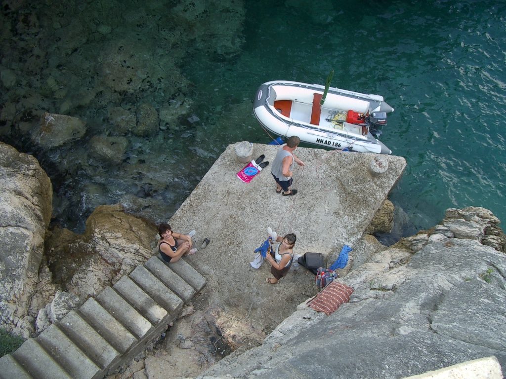 Kroatien-Urlaub 2003 - unsere geheime Badebucht bei Dubrovnik