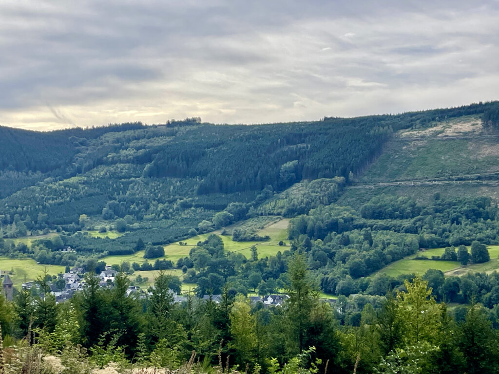 Wandern Saalhausen im Sauerland unterwegs auf dem Walderlebnispfad im Lennetal