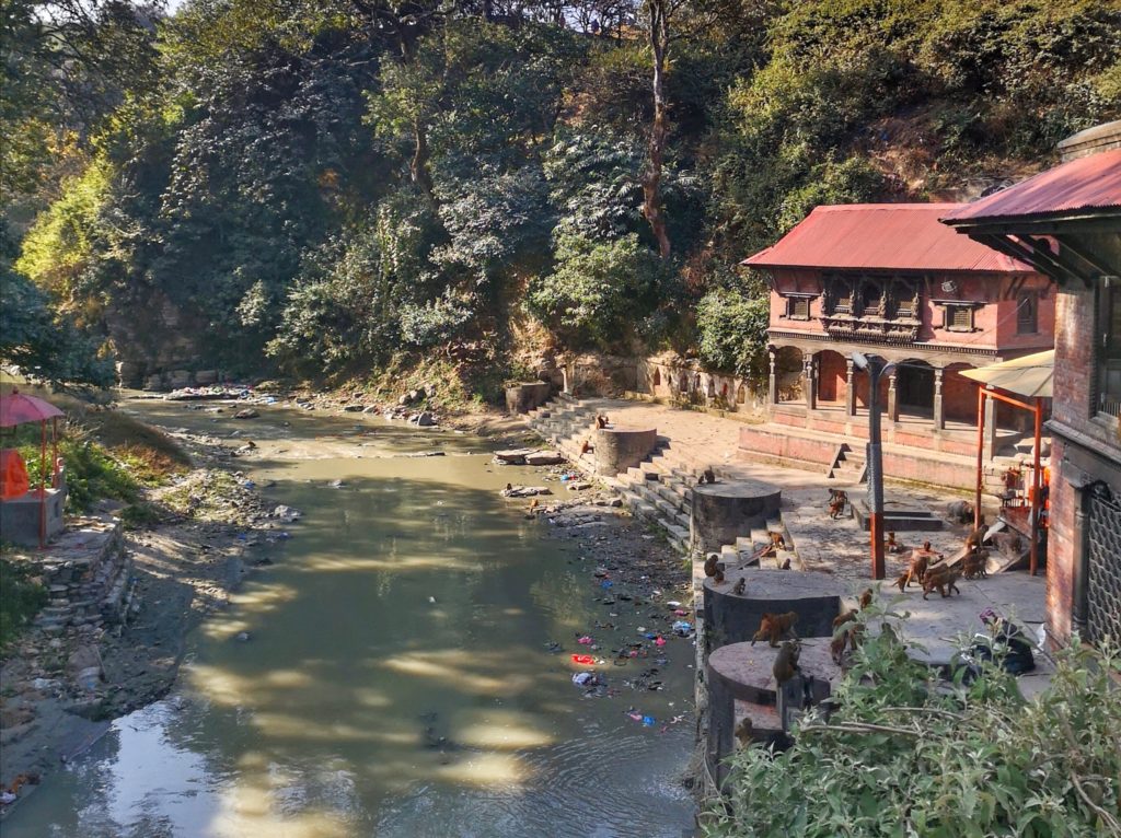 In der Nähe des Pashupatinath Tempels, Kathmandu 