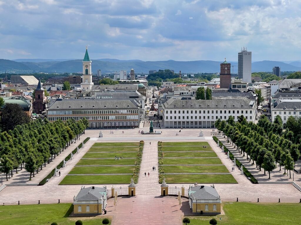 Blick vom Schlossturm Karlsruhe