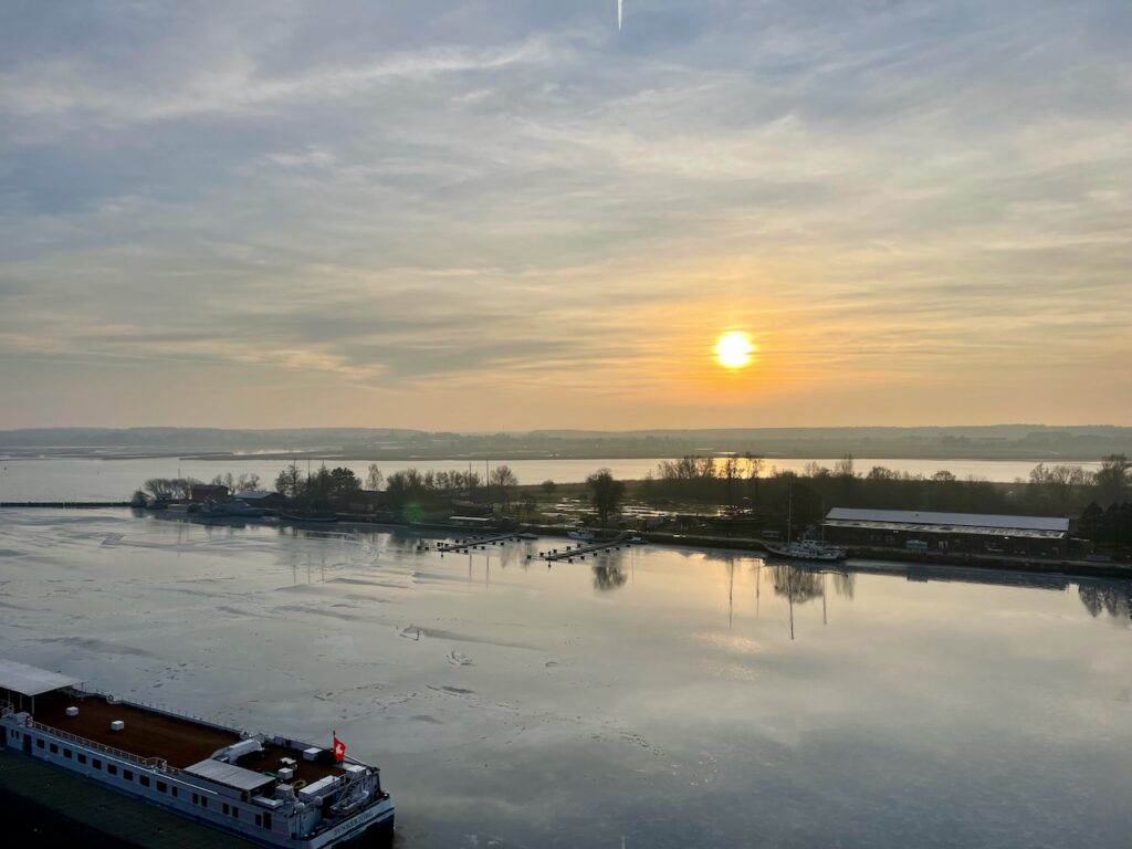 Am Hafen von Peenemuende, Foto vom Aussichtsturm des Museums