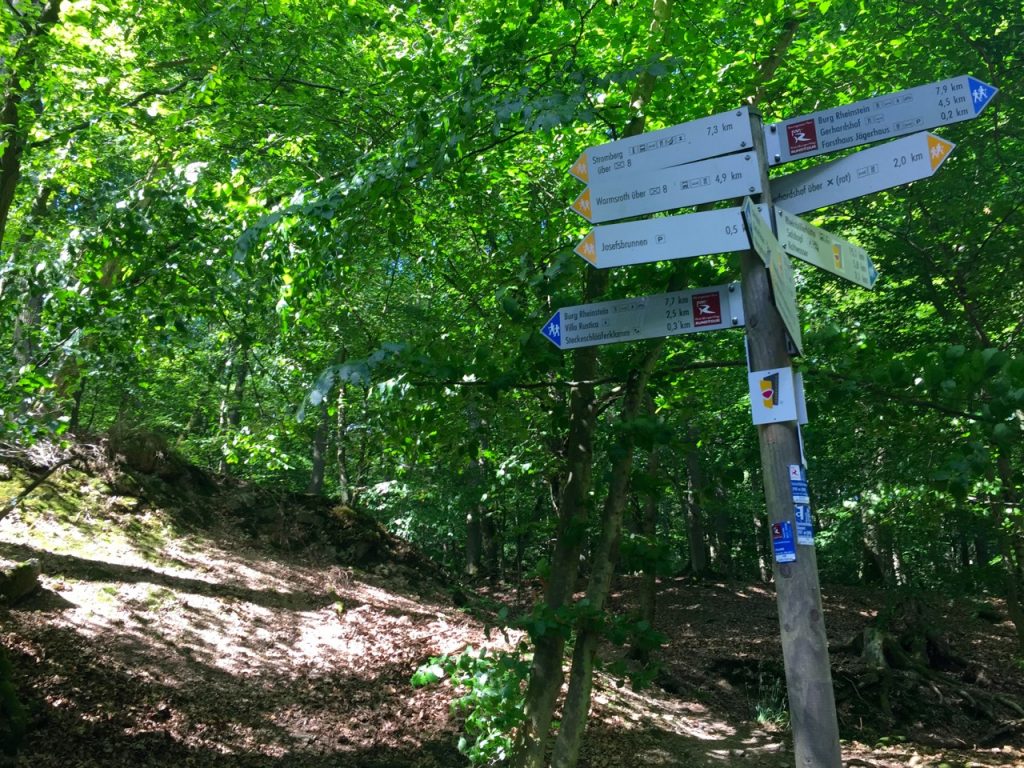 Rheinburgenweg und andere Wanderstrecken am Rhein