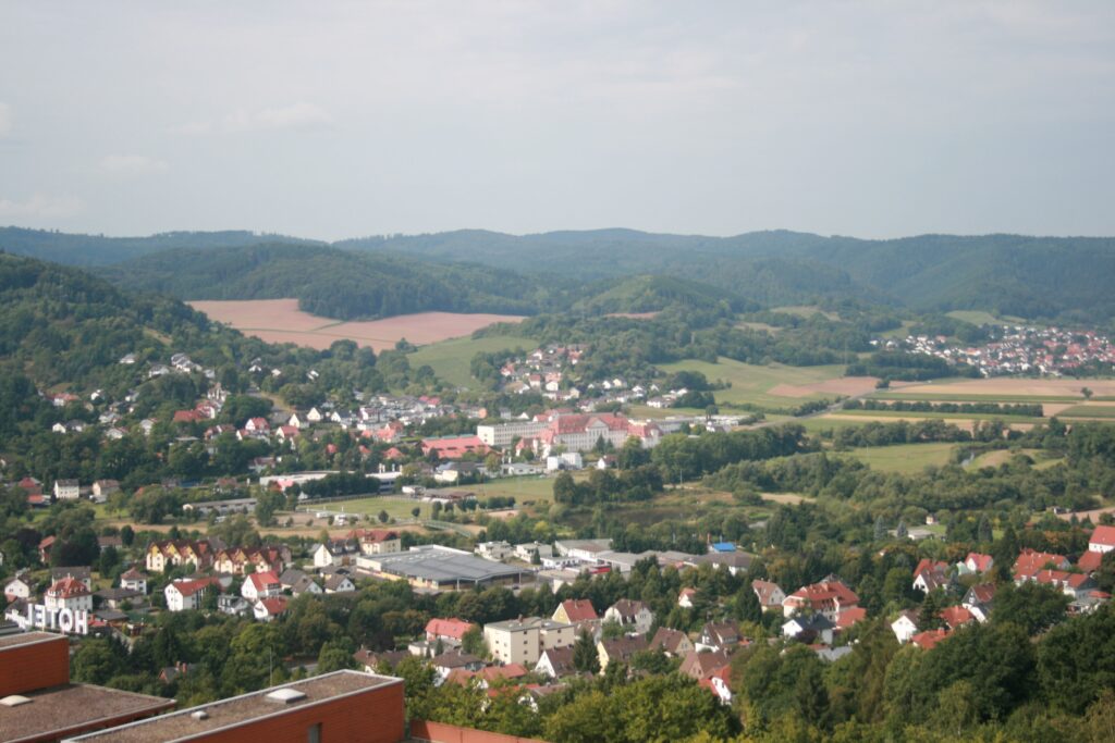 Blick vom Rodenberg ueber Rotenburg an der Fulda 