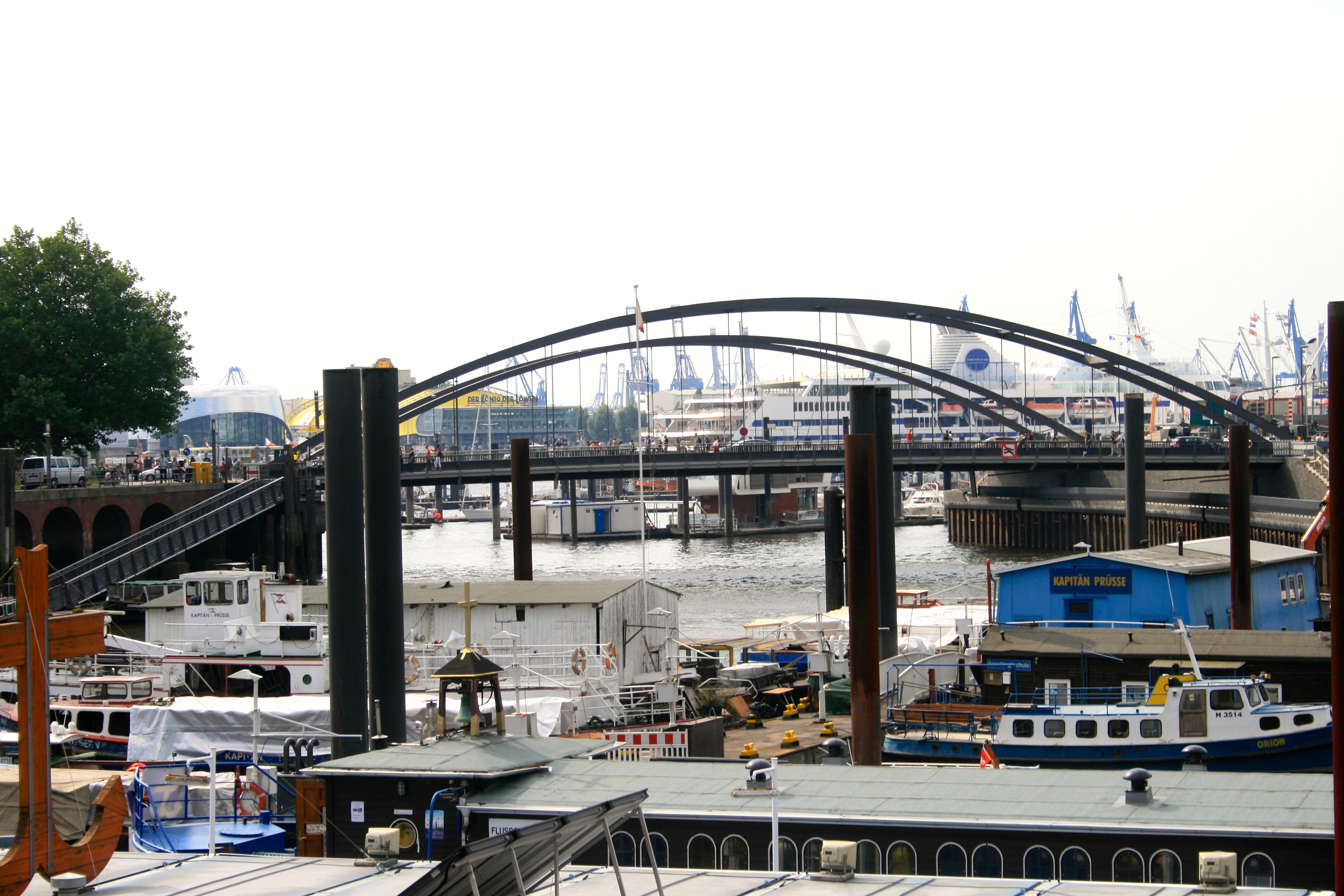 Hafen Hamburg gegenüber ist die Altstadt Hamburg