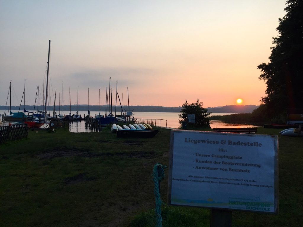 Ratzeburger See: Baden zum Sonnenaufgang