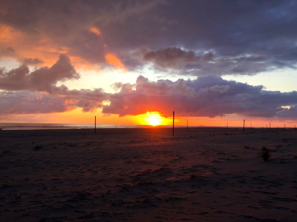 Schon zum Sonnenaufgang auf der Insel unterwegs