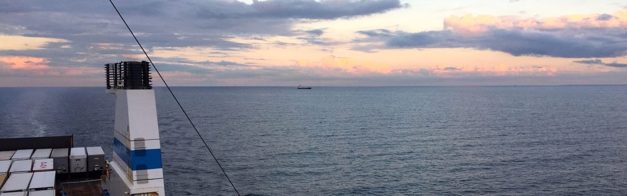 Finnlines Sonnenuntergang auf der Ostsee