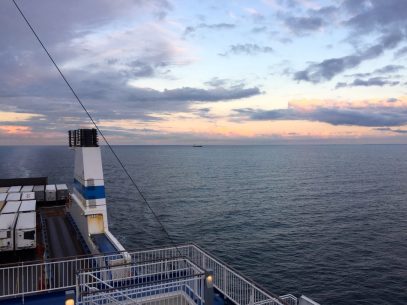 Finnlines Sonnenuntergang auf der Ostsee