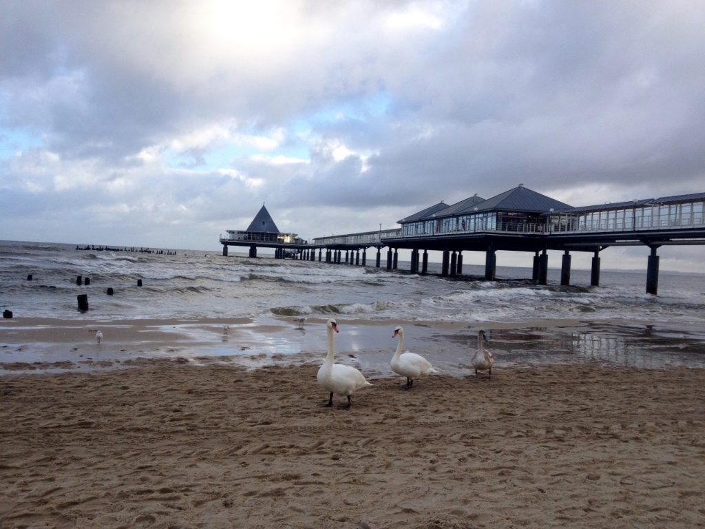 Früh am Morgen am Strand von Usedom - Strandpromenade Heringsdorf