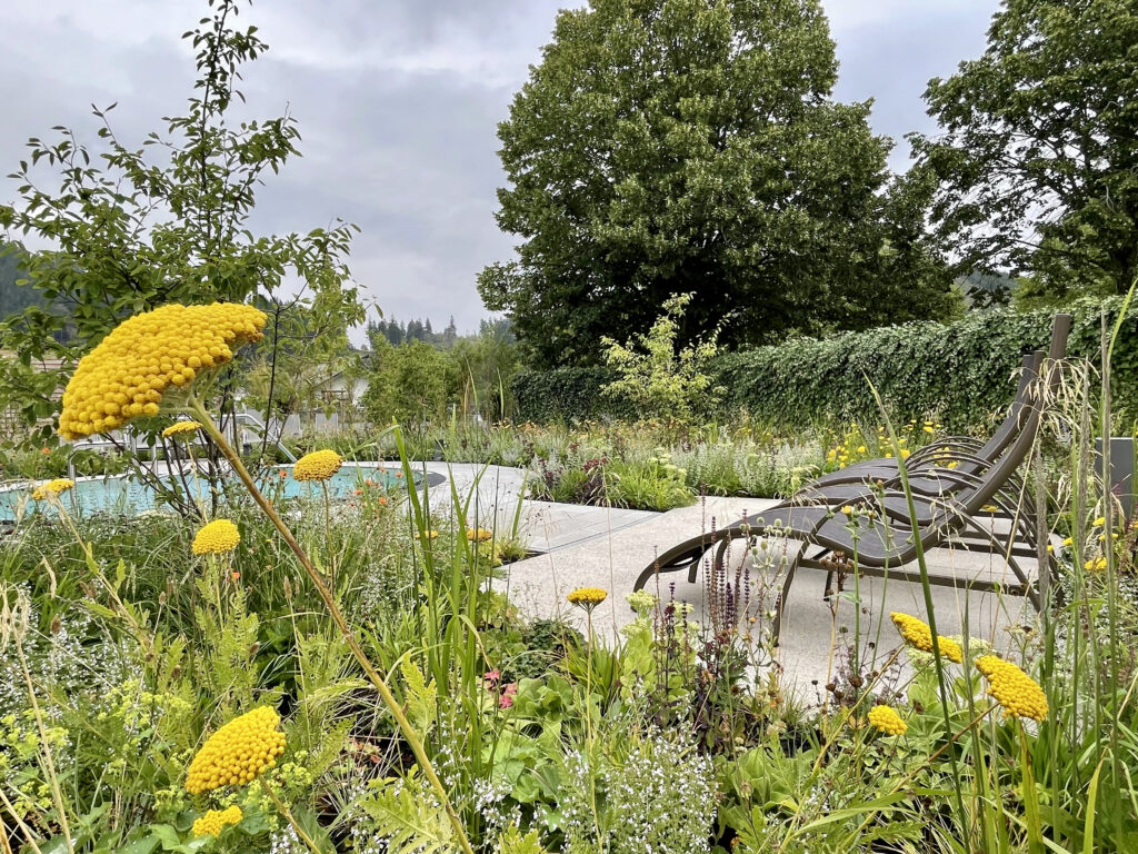Saunagarten Lagunen-Erlebnisbad Willingen Thermengarten in der Saunalandschaft
