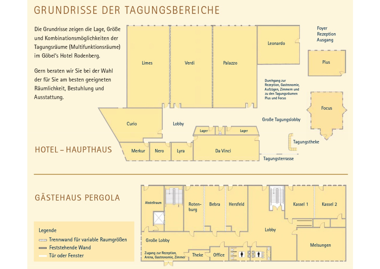 Grundrisse Göbels Hotel Rotenburg a.d. Fulda