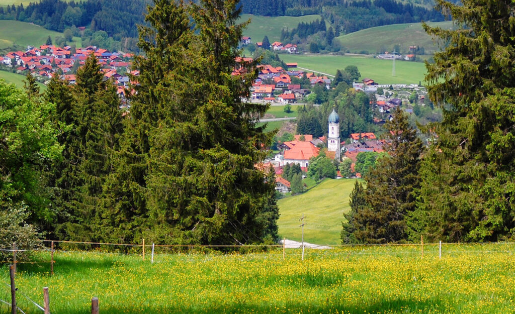 Blick von der Alpspitz nach Nesselwang